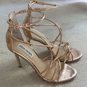 Steve Madden Rose Gold Strappy Heels